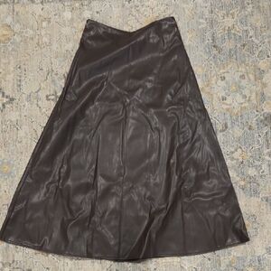 Commense Dark Brown A-Line Skirt